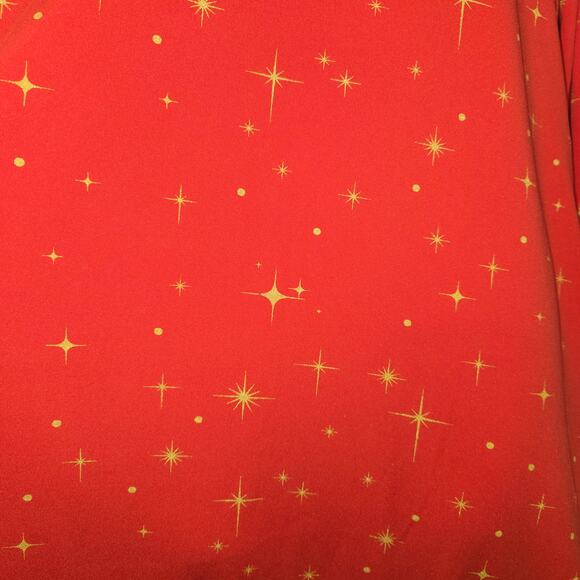 Tipsy Elves Womens XXL Mini Dress Christmas Red Stretch Gold Stars Holiday - Picture 4 of 12